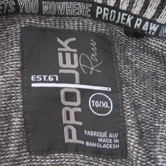 PROJEK RAW Sweater/Pullover Size XL Men's 1/4 Zip Long Sleeve Black/Gray Warm - Picture 8 of 9